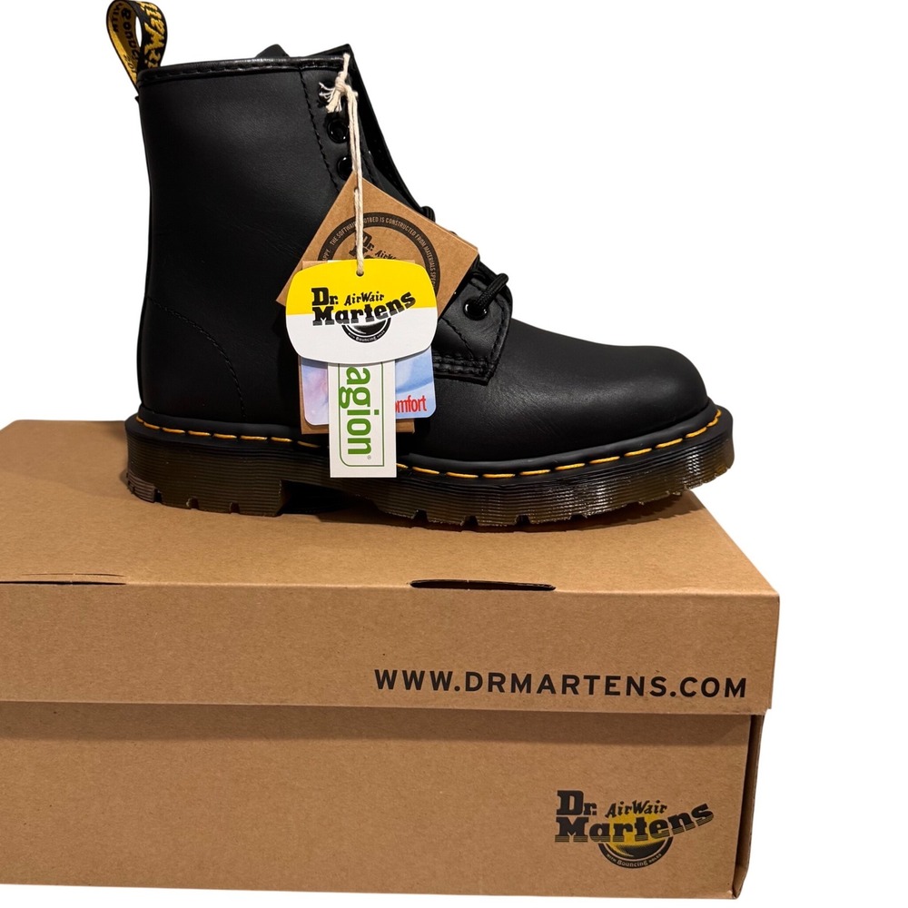 Dr. Martens 1460 SR Work Boots W 6 M 5 Black NEW Industrial Slip Resistant $190